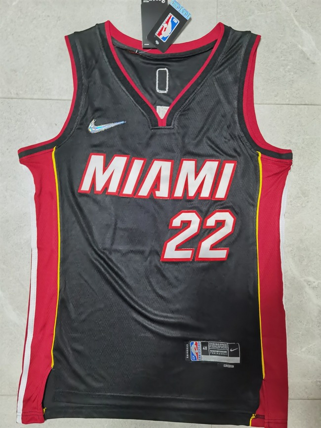 New Miami Heat 22#  Butler black  basketball jersey