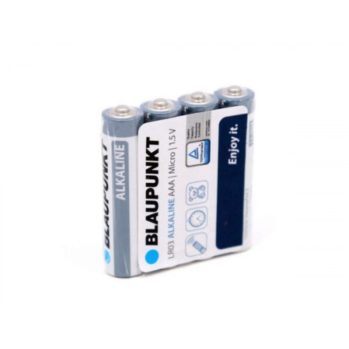 Wholesale 80 Pcs Blaupunkt Alkaline 4 pack AAA Batteries in Shrink Wrap