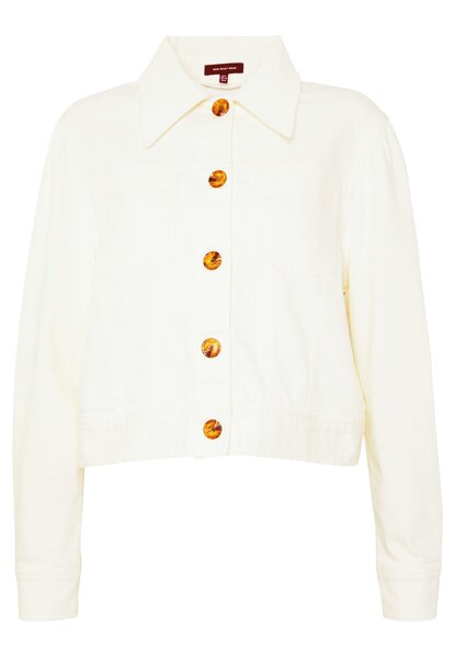 Denim Jacket Who What Wear THE PUFF SLEEVE JACKET -  - warm white/off-white