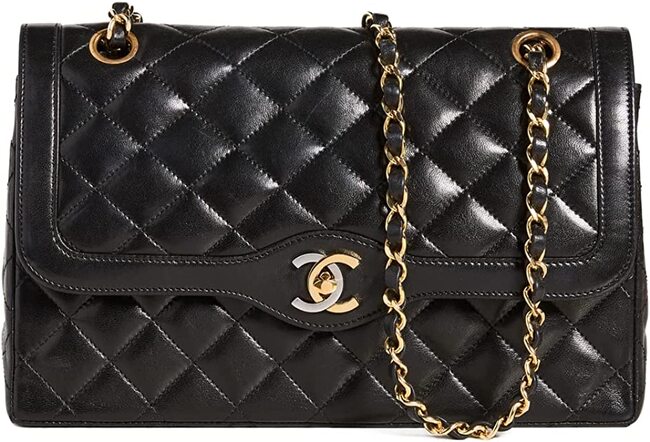 Women's Pre-Loved Black Paris Shoulder Bag