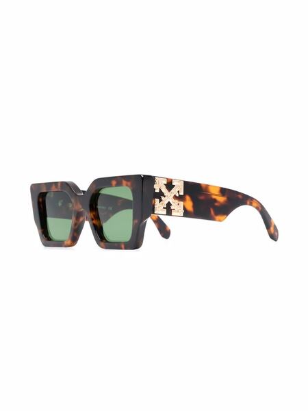 CatalinaFrame Rectangular  Sunglasses Brown/Green/Gold