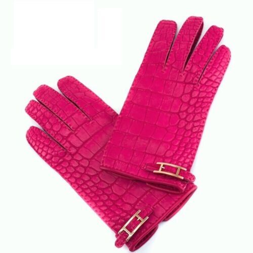 Women Gloves Gloves Rose Mexico Gold HMetal Fittings Silk No.24044