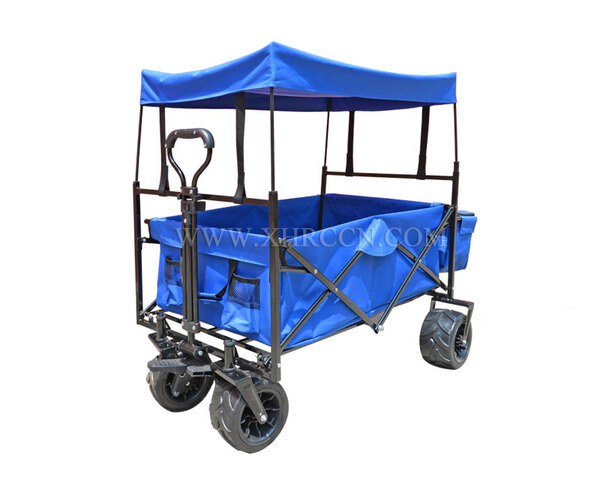 Camp car portable folding cart 600D waterproof four-wheel hand-pulled shopping and fishing multi-functional folding cart