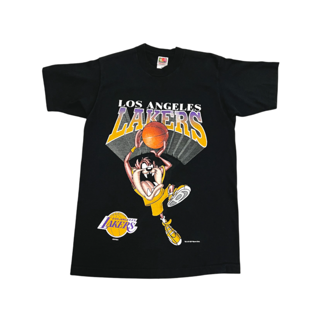 1997 Los Angeles Lakers Taz Tasmanian Devil Looney Tunes Tee Shirt VTG