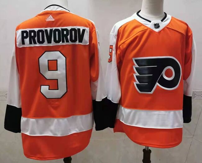 New  Philadelphia Flyers men's #9 orange Ice hockey jersey