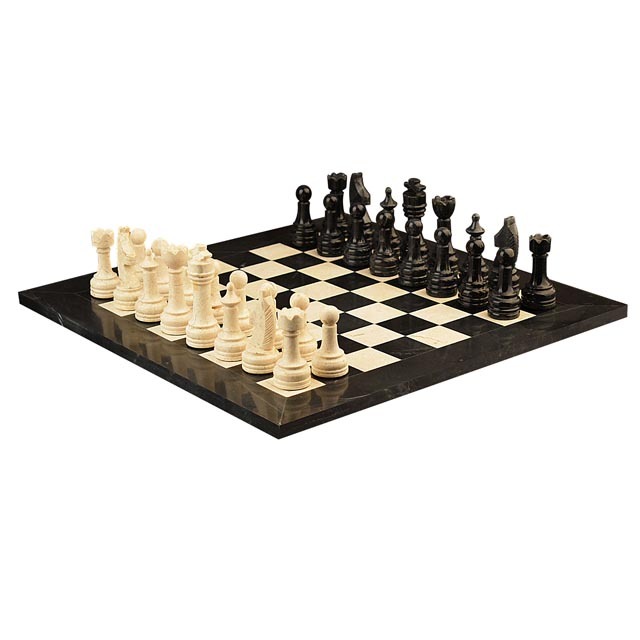 Marble & Onyx Natural Stone Rustic Chess Set