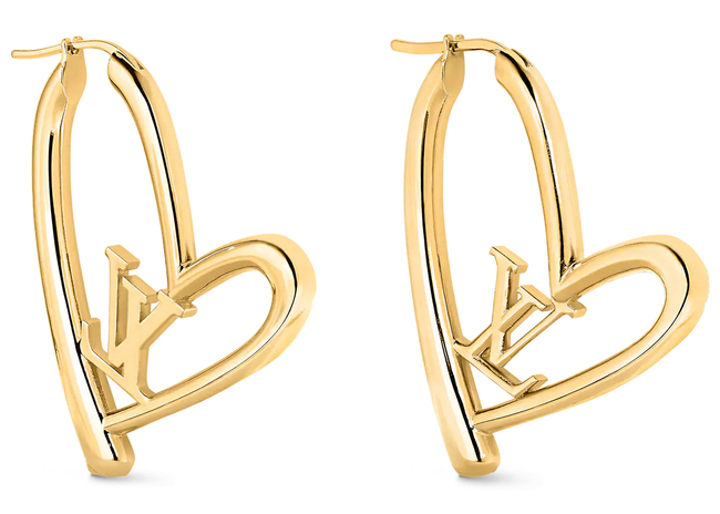Limited Edition Heart Earrings GM Gold in Gold Metal