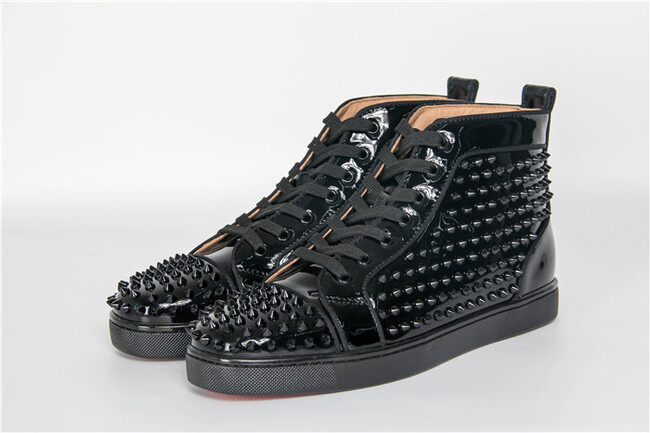 In Stock!!! Limited Version  Black Louis Spikes Mens Flat Sneaker
