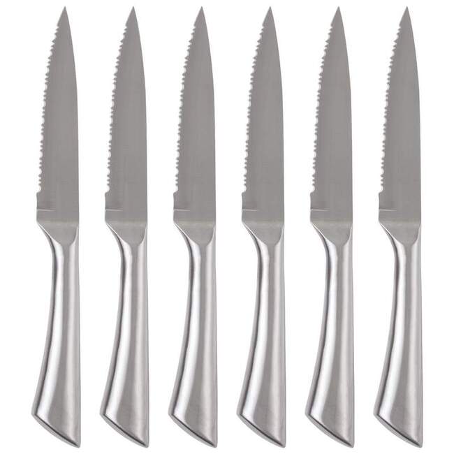 6pc Hollow Handle Stainless Steel Steak Knife Set