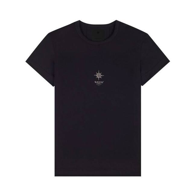 Slim Fit Metallic Embroidered T-Shirt 'Black'