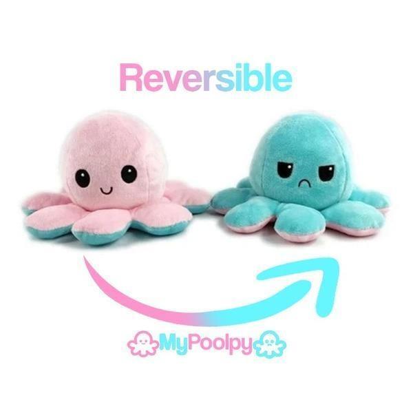 Toy Plush Octopus Reversible Colorful For Adult & Kid's - Free Shipping -