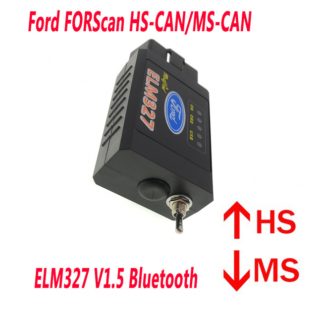 HS/MS ELM327 V1.5 Switch  FORScan Bluetooth