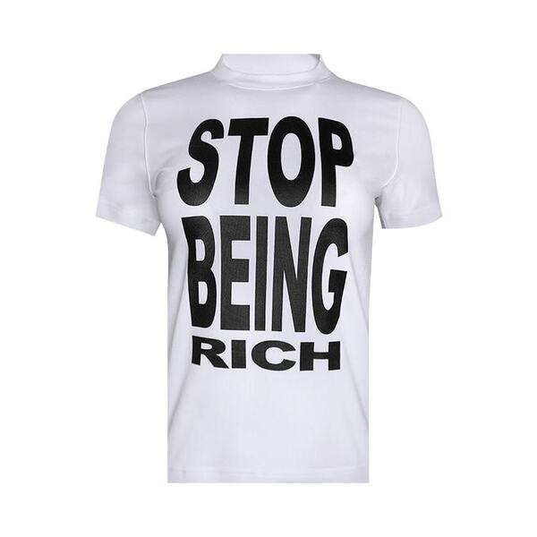 Vetements op Being Rich Fitted T-Shirt 'White'