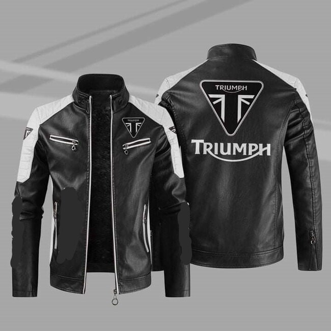 Mens Triumph Motorcycles Racing  GP Leather Jackets