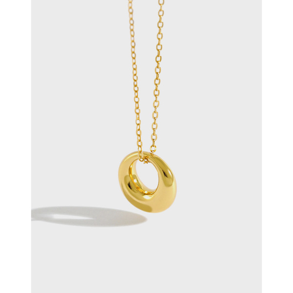 925  Fashion  Geometric Pendant Chain Necklace for Women