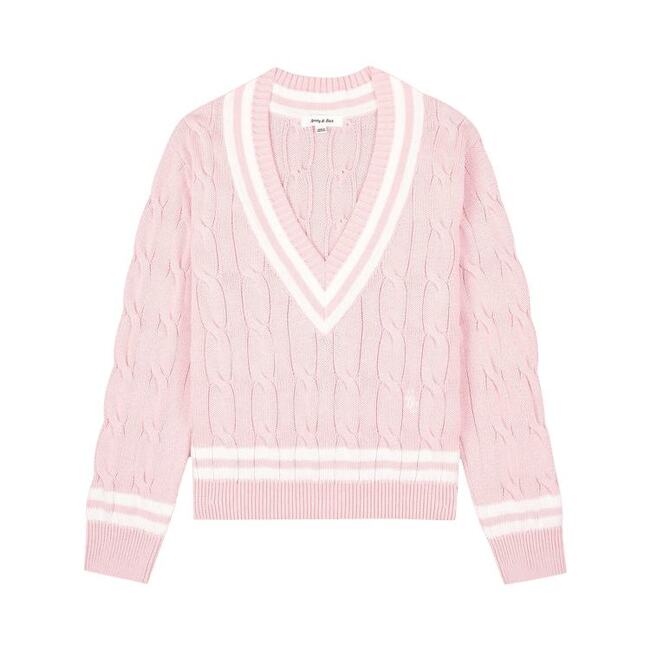Prince SRC Cable Knit Sweater 'Pink/White'