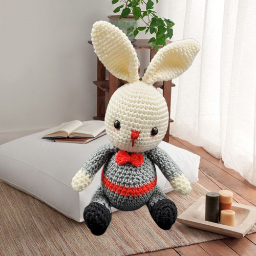 Crochet Bunny Doll, Customized Rabbit For Sale, Crochet Animals, Customized Long Ear Bunny, Stuffed Bunny, Crochet Rabbit#01