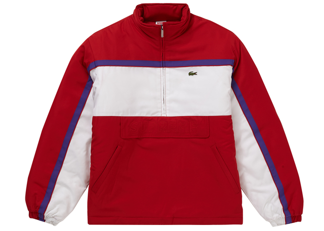 Puffy Half Zip Pullover Red