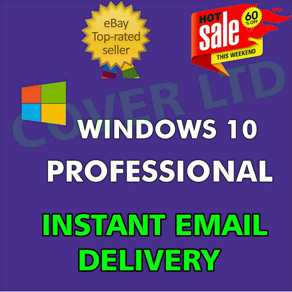 WINDOWS 10 PRO PROFESSIONAL GENUINE LICENSE  KEY  INSTANT DELIVERY'.