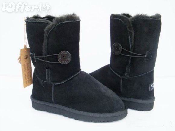 classic  Boots Button 5803 Womens snow boots Black