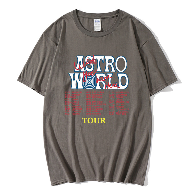 Travis Scott AstroWorld Tour Oversized T shirt men women1:1letter print T Shirts hip hop streetwear  ASTROWORLD Tshirt