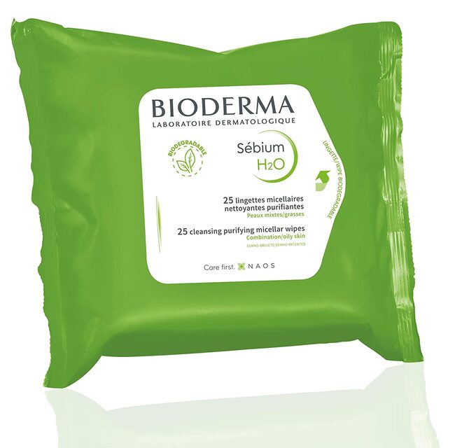 Bioderma Sébium H2O Wipes 4 Cleansing/Make-Up Removal combo skin free shipping