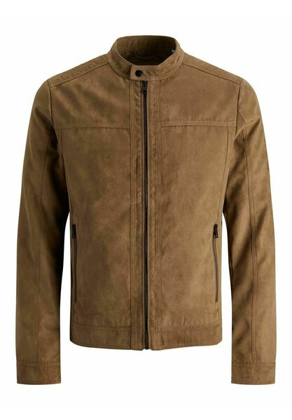 Jack  Jones Faux leather jacket - cognac/beige