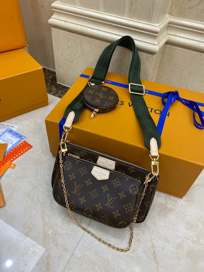LV Women Bags With Dust Bag and Original Box Classic Old FlowerMULTI POCHETTE Bag 5in1 Messenger Bag