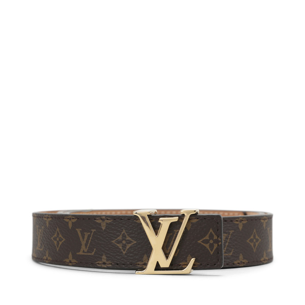 Mini Belt Monogram 25mm Brown in Canvas with Gold-tone