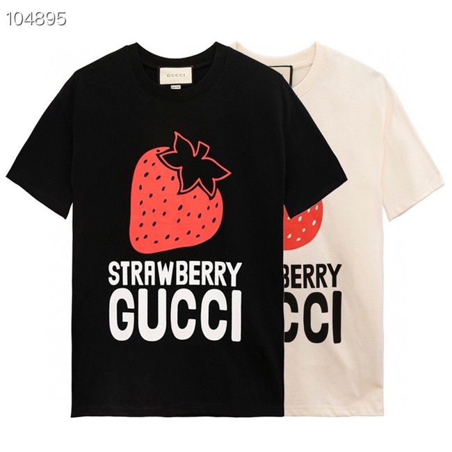 Strawberry printing ➕ Letter logo short sleeve