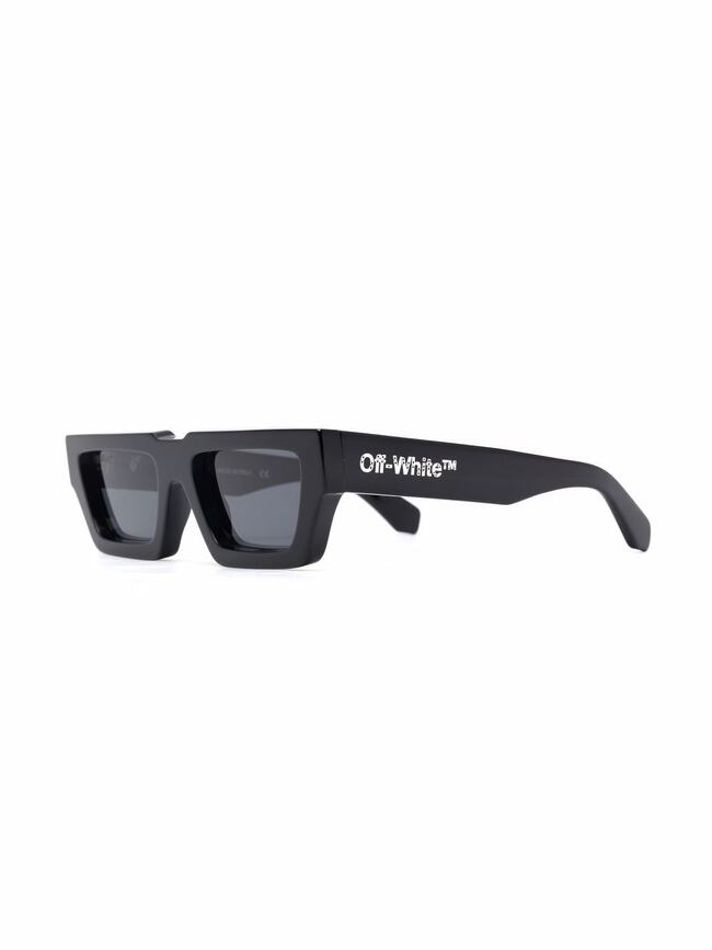 Frame Manchester Rectangular  Sunglasses Black/Dark Grey/White