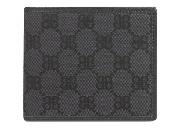 The Hacker Project Bi-Fold Wallet Black in Coated Canvas/Leather