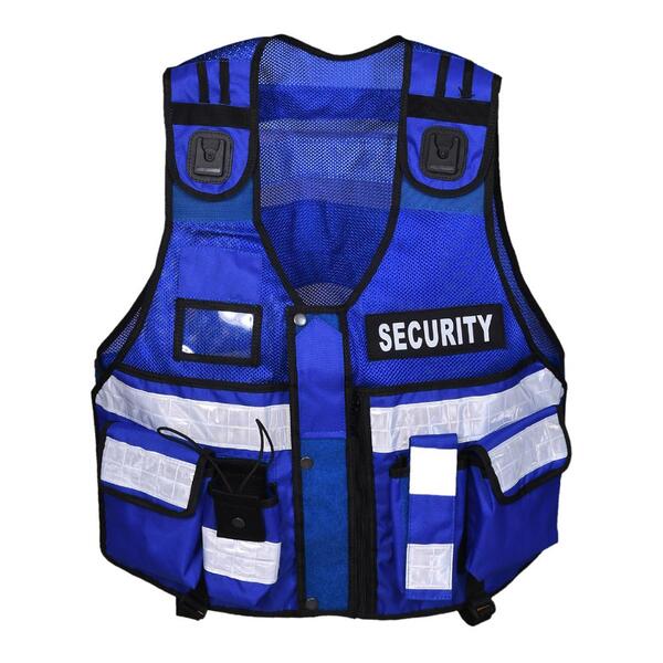 Hi Viz Tactical Vest Security Reflective Safety Vest With for Enforcement CCTV Dog Handler Tac Vest(blue)