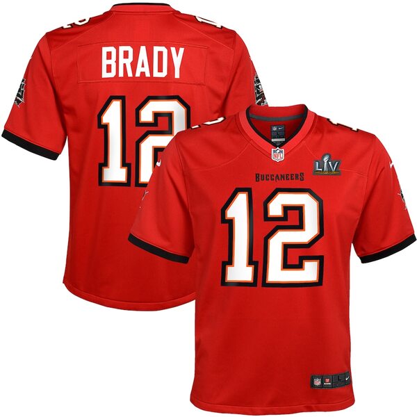 Youth Tampa Bay Buccaneers Tom Brady  Red Super Bowl LV Bound Game Jersey