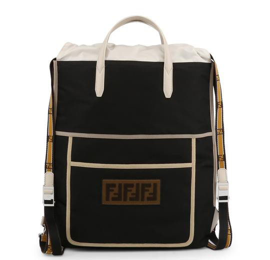 FF Reversible Backpack Nylon  Patch Black/White in Nylon/Leather with Silver-tone