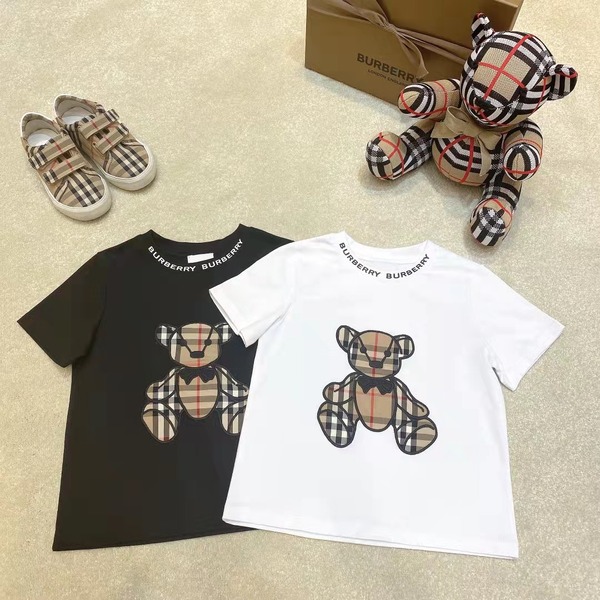 Boys' and girls' cotton taped bear t-shirts